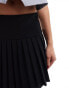 Фото #2 товара Mango pleated tailored mini skirt in black