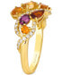 ფოტო #3 პროდუქტის Multi-Gemstone (1-1/2 ct. t.w.) & Vanilla Diamond Ring (1/3 ct. t.w.) in 14k Gold