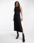 & Other Stories cut-out hardware midi dress in black