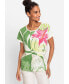 ფოტო #6 პროდუქტის 100% Organic Cotton Short Dolman Sleeve Abstract Print T-Shirt