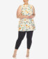 Фото #5 товара Plus Size Floral Sleeveless Tunic Top