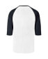 Men's Cream Distressed Kansas City Royals City Connect Crescent Franklin Raglan Three-Quarter Sleeve T-shirt