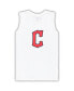 ფოტო #3 პროდუქტის Women's White, Navy Cleveland Guardians Plus Size Tank Top and Shorts Sleep Set