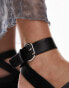 Topshop Jaydee strappy sandal with toe loop in black