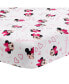 Фото #1 товара Disney Baby Minnie Mouse Love White/Pink Heart Fitted Crib Sheet