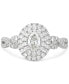 ფოტო #3 პროდუქტის Diamond Oval Multi-Halo Twist Engagement Ring (1 ct. t.w.) in 14k White Gold