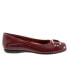 Фото #1 товара Trotters Sizzle Sign T1251-654 Womens Burgundy Leather Ballet Flats Shoes
