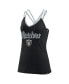 Women's Black Las Vegas Raiders Go For It Strappy Crossback Tank Top