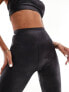 Фото #5 товара ASOS 4505 gym legging in cracked leather effect in black