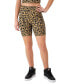 Women's Soft Touch Leopard-Print Bike Shorts