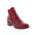 Фото #2 товара Miz Mooz Jet Womens Red Leather Zipper Ankle & Booties Boots