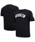 ფოტო #1 პროდუქტის Men's Black Brooklyn Nets Chenille T-shirt
