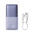 Фото #6 товара Внешний аккумулятор Baseus Bipow Pro 10000mAh 22.5W с кабелем USB 3A 0.3m, фиолетовый