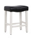 24" Upholstered Saddle Seat Counter Stool