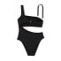 Фото #5 товара Women's Ribbed One Shoulder Cut Out One Piece Swimsuit - Shade & Shore Black S
