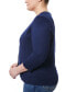 ფოტო #3 პროდუქტის Plus Size Novelty-Button 3/4-Sleeve Cardigan Sweater