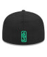 Men's Black Boston Celtics Coral Reef Visor 59Fifty Fitted Hat
