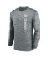 ფოტო #2 პროდუქტის Men's Heather Gray Oklahoma Sooners 2024 Sideline Velocity Performance Long Sleeve T-Shirt