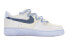 【定制球鞋】 Nike Air Force 1 Low 空军一号 西部牛仔 解构 手绘喷绘 低帮 板鞋 女款 米白蓝 / Кроссовки Nike Air Force DD8959-100