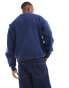 Фото #4 товара Cotton On – Kastiges Fleece-Sweatshirt in Indigoblau mit Rundhalsausschnitt