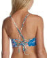Фото #2 товара Raisins 259262 Womens Juniors Printed High Neck Bikini Top Swimwear Size S