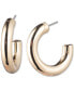 ფოტო #1 პროდუქტის Gold-Tone Small Tubular C-Hoop Earrings