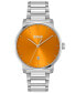 ფოტო #1 პროდუქტის Men's Dean Quartz Basic Calendar Silver-Tone Stainless Steel Watch 41mm