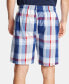 ფოტო #2 პროდუქტის Men's Cotton Plaid Pajama Shorts