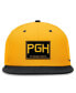 ფოტო #2 პროდუქტის Men's Gold/Black Pittsburgh Pirates City Connect True Fitted Hat