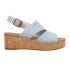 Фото #1 товара TOMS Claudine Wedge Womens Blue Casual Sandals 10020759T-450
