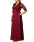 ფოტო #5 პროდუქტის Women's Plus Size Maria Lace Evening Gown