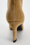 SPLIT SUEDE HEELED BOOTS