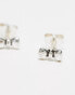 Фото #3 товара Kingsley Ryan bow stud earrings in sterling silver