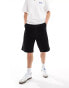 Bershka skater carpenter short in black