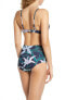 TORY BURCH 285823 Women's Printed Triangle Bikini Top, Size Medium