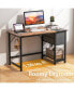 Фото #2 товара 48" Home Office Desk with Storage Headphone Hook Shelf & 2 Drawers Laptop Desk