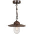 Фото #1 товара Nordlux Luxembourg - Outdoor ceiling lighting - Rust colour - Metal - IP33 - Transparent - E27