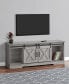 TV Stand with 2 Barn-Style Sliding Doors