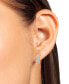 ფოტო #2 პროდუქტის Diamond Bead Leverback Hoop Earrings (1/6 ct. t.w.) in 14k Gold-Plated Sterling Silver