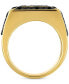 ფოტო #4 პროდუქტის Black Spinel Square Cluster Ring (4 ct. t.w.) in 18k Gold-Plated Sterling Silver, Created for Macy's