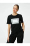 Kadın T-shirt Siyah 4sak50061ek