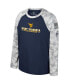 ფოტო #2 პროდუქტის Big Boys Navy, Camo West Virginia Mountaineers OHT Military-Inspired Appreciation Dark Star Raglan Long Sleeve T-shirt