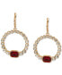 Gold-Tone Pavé & Color Stone Open Drop Earrings