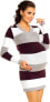 Фото #4 товара Zeta Ville Women's Maternity Block Colours Knitted Dress Striped Jumper Dress - 405c