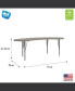 Curved Table, Adjustable Height Legs, Table Top Height Range 14" to 23", Ready-To-Assemble, Multipurpose Kids Table