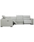 Фото #4 товара Jenneth 5-Pc. Leather L Sectional with 2 Power Motion Recliners, Created for Macy's