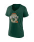 Women's Hunter Green Milwaukee Bucks Hometown Collection Brew City V-Neck T-shirt Зеленый, S - фото #3