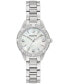 ფოტო #1 პროდუქტის Women's Classic Sutton Diamond (1/20 ct. t.w.) Stainless Steel Bracelet Watch 28mm