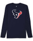 Фото #1 товара Футболка для малышей OuterStuff с длинным рукавом с логотипом Houston Texans в темно-синем цвете