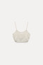 FINE KNIT OPENWORK BRALETTE